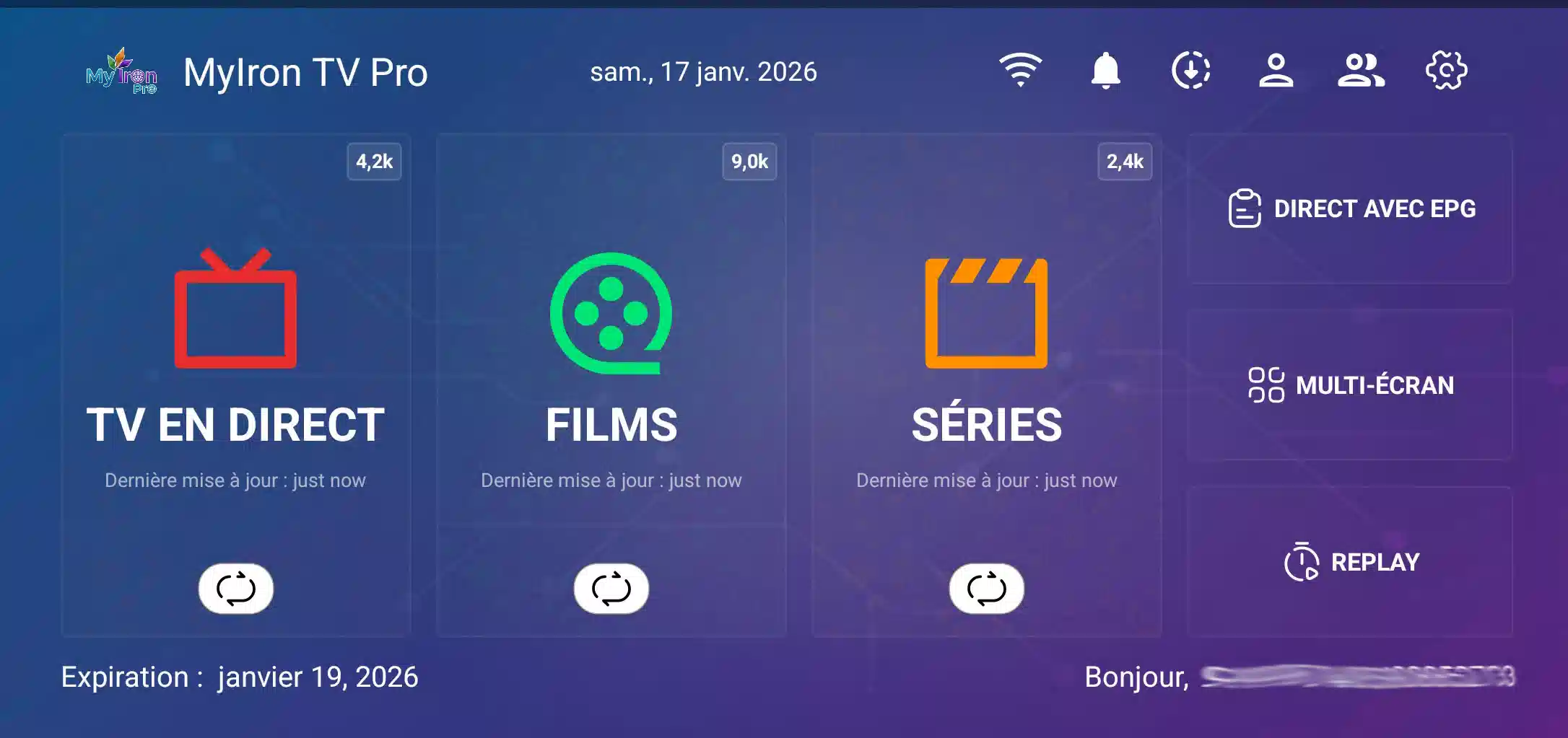 Abonnement Iron TV Pro | Activation Rapide via ID Appareil – MyIronTVPro